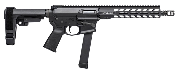 Picture of Stag Arms Pxc-9 9Mm Luger 10" 30+1 Black SB Tactical Sba3 Pistol Brace