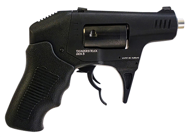 Picture of  Standard Mfg S333geniii Thunderstruck Gen Iii 22 Wmr 8Rd Shot 2.25" Black Double Barrel Black Hardcoat Anodized Aluminum Frame Black Cylinder Black Finger Grooved Polymer Grips 810115913009