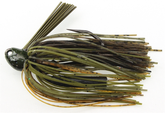 Picture of Stanley 3/16 Oz. Lil' Nasty Jig, Green Pumpkin Passion, Hand Tied