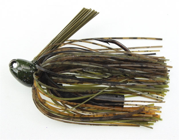 Picture of Stanley 3/8 Oz. Big Nasty Jig, Green Pumpkin Passion, Hand Tied
