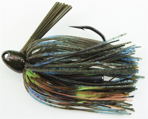 Picture of Stanley 3/8 Oz. Big Nasty Jig, Perfect Blue Gill, Hand Tied