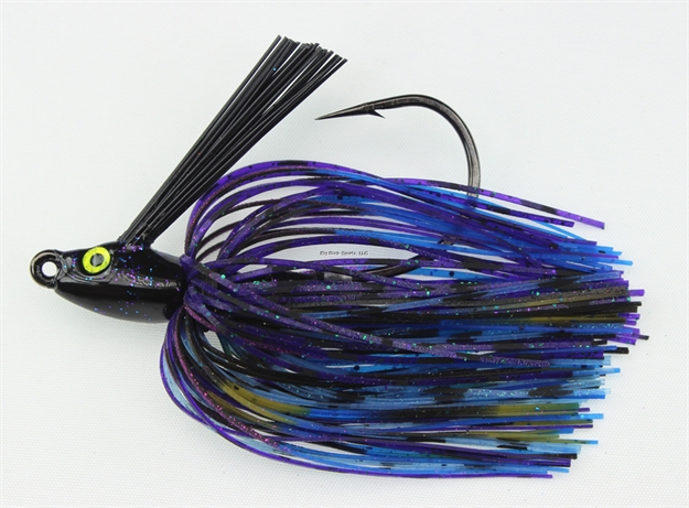 Picture of Stanley 3/8 Oz. Swim Max  Jig, Purple Neonz, Hand Tied