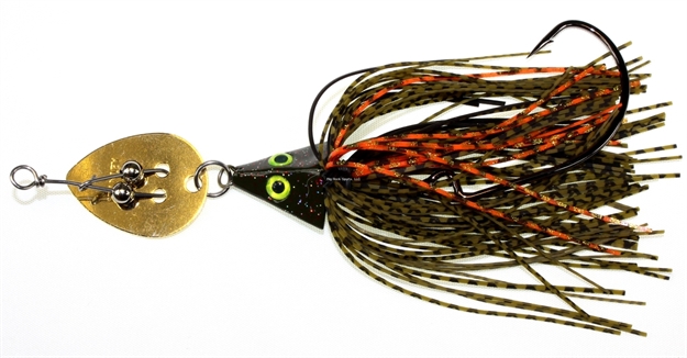 Picture of Stanley Hale Raiser, 3/8 Oz, Olive Craw, Hand Tied