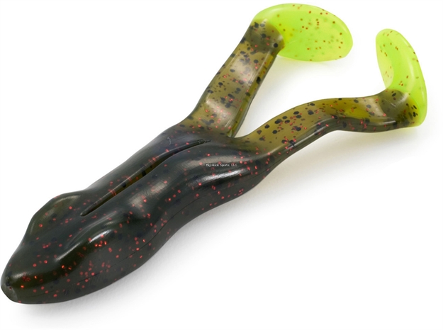 Picture of Stanley Hot Feet Ribbit Frog Unrigged, 3 1/2", Green Pumpkin Pearl/Chartreuse Feet, Floating