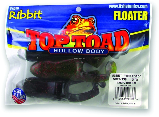 Picture of Stanley Top Toad Hollow Body Frog Unrigged, 4", California 420, Floating