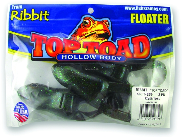Picture of Stanley Top Toad Hollow Body Frog Unrigged, 4", River Toad, Floating