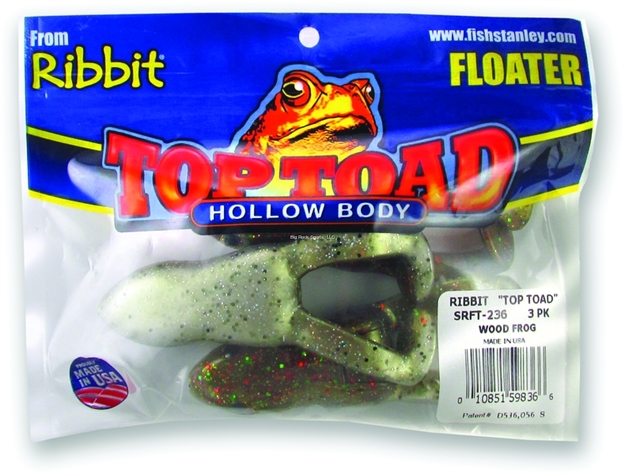 Picture of Stanley Top Toad Hollow Body Frog Unrigged, 4", Wood Frog Unrigged, Floating