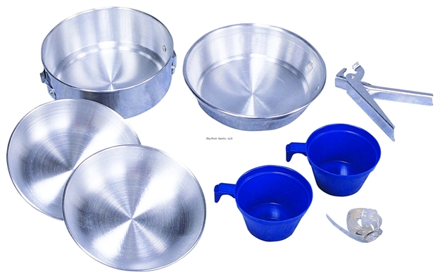 Picture of Stansport Mess Kit - 2 Man Aluminum - Polished