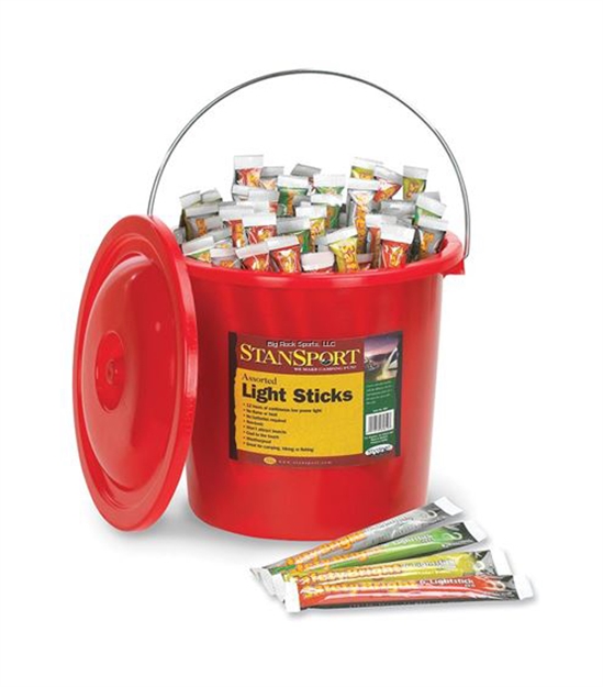Picture of Stansport Safety Light Sticks - Asstd - 100 Bucket Pack