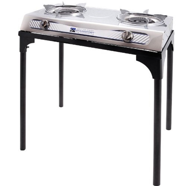 Picture of Stansport Stainless Steel 2 Burner Stove With Stand