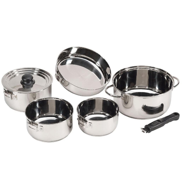 Picture of Stansport Stainless Steel 7 Piece Deluxe Family Cook Set