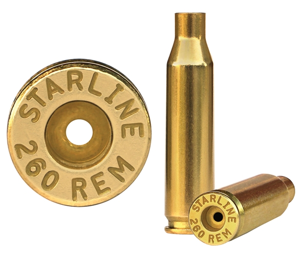 Picture of Starline Brass 260Remeup50 Unprimed Cases  Rifle 260 Rem 50 Per Bag Star260RemEU 810742025809