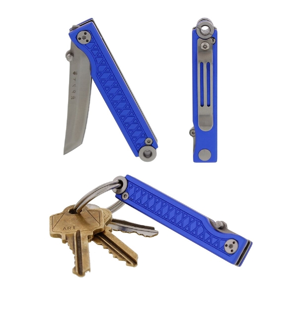 Picture of Statgear Pocket Samurai Folder 2.25 IN Blade Blue Aluminum