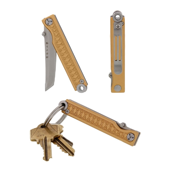 Picture of Statgear Pocket Samurai Folder 2.25 IN Blade Bronze Aluminum