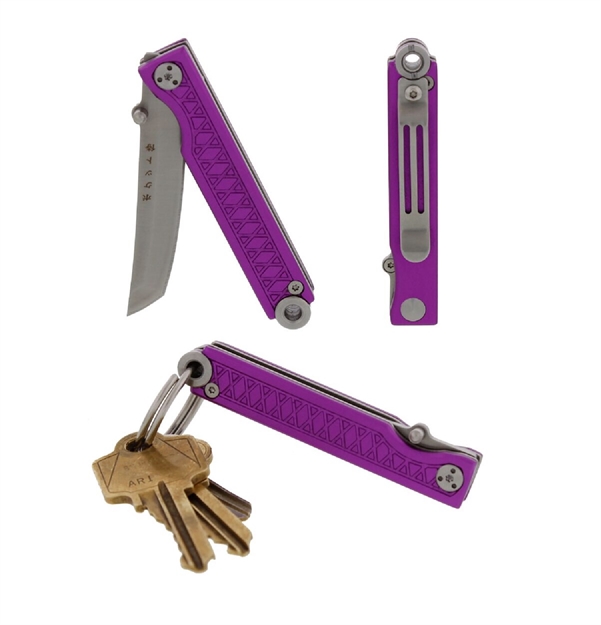 Picture of Statgear Pocket Samurai Folder 2.25 IN Blade Purple Aluminum