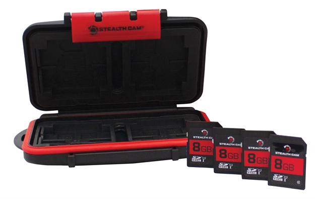 Picture of Stealth Cam Stcmcsc8gb Memory Card Storage Case  8Gb SD Cards (4 Cards Per Case) STC-MCSC-8GB