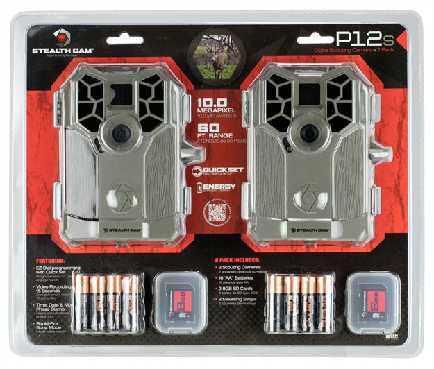 Picture of Stealth Cam Stcp12sctc2p P12s Two Pack Combo 
Trail Camera 10 MP Gray