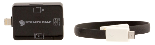 Picture of Stealth Cam Memory Card Reader For Ios Devices, Reads Sd/Sdhc/Sdxc/Mmc/Mmc 4. 0/Micro Sd/Micro Sdhc SDCRIOS 888151013236