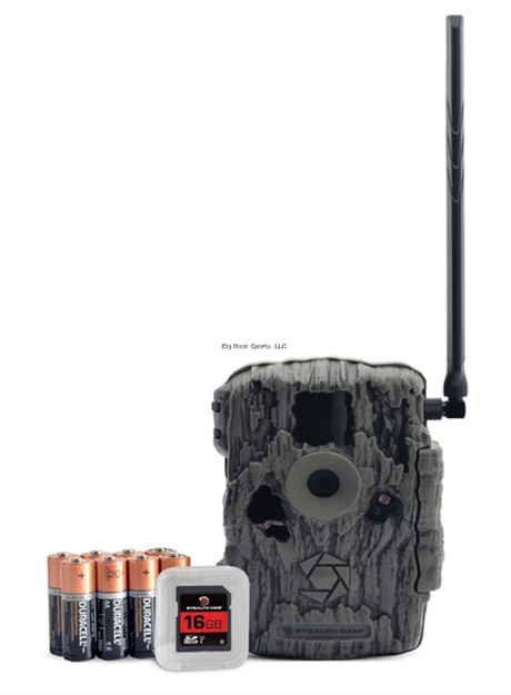 Picture of Stealth Cam Verizon Cellular Trail Camera Kit 24Mp, IR Emitters, 80 FT Range, 16Gb SD Card, Batteries, Clam PK