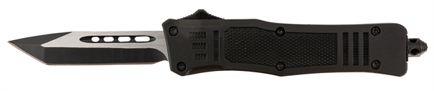 Picture of  Steel River Knives Mt616bt Spartan  Mini 2.75" Otf Tanto Plain Black/Silver 440C SS Blade/ 4.25" Black Aluminum Zinc Alloy Handle