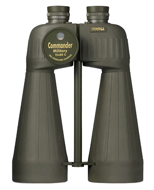 Picture of  Steiner 2693 M1580 Reticle & Compass 15X80mm Range Finding Reticle Floating Prism Sports-Auto Focus, OD Green Makrolon W/Rubber Armor Features Compass 840229102280