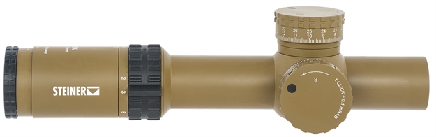 Picture of Steiner 8724 M8xi  1-8X24mm Obj 104.98-14.70 FT @ 100 Yds Fov 34Mm Tube Coyote Brown Finish G2b Mil-Dot