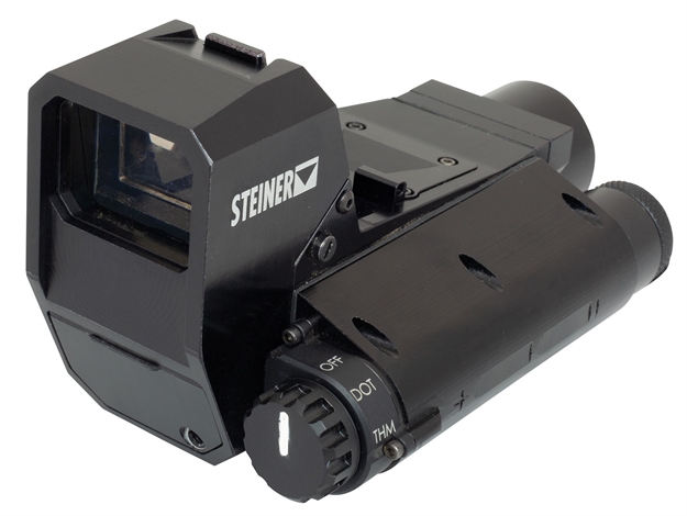 Picture of  Steiner 9510 Cqt Thermal Optics Black Hardcoat Anodized 1X/4X 18Mm 2.5 Moa Red Dot/ Thermal Multi Reticle Reticle 2.5  Moa Dot Rifle