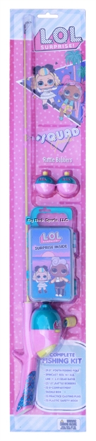 Picture of Steinhauser L.O.L. Surprise Fishing Kit , 29.5" Medium Action Rod, 3.1:1 Gear Ratio, Practice Casting Plug, Tackle Box, 2 Bobbers