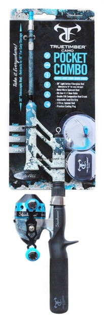 Picture of Steinhauser True Timber Camo, 30" LT Action Fiberglass NO Tangle Rod, Micro Spincast Reel W/ 4.1:1 Gear Ratio, Spinner Bait, Plug