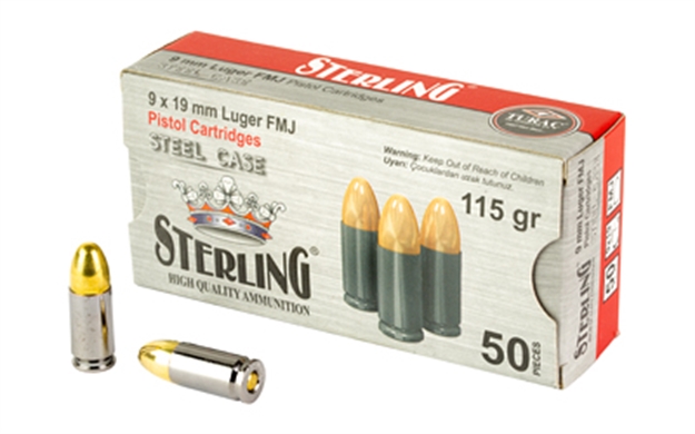 Picture of Sterling 9Mm 115Gr Fmj Steel 50/1500 SRL8698779957674