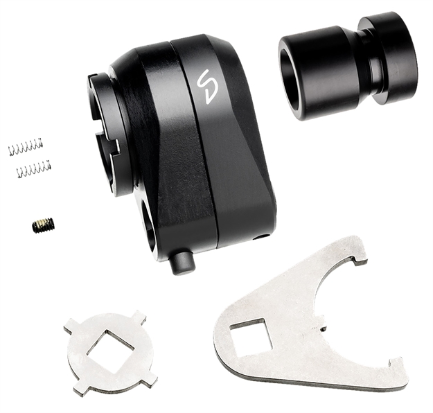 Picture of Stern Defense 008Sdrabadd1m Rapid Attach Buttstock Adapter Black Aluminum/Steel 008-SDRAB-AD-D1-M