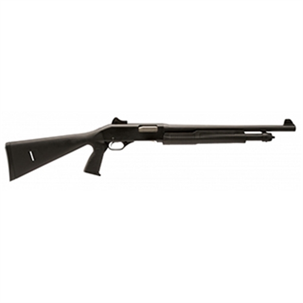 Picture of  Stevens 19496 320 Security 12 Gauge 3" 5+1 18.50" Matte Black Carbon Steel Barrel, Matte Black Fixed Pistol Grip Stock, Ambidextrous 1-Piece Rail Includes Fixed Cylinder Bore Choke