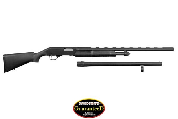 Picture of  Stevens 19490 320 Field Combo 12 Gauge 3" 5+1 18.50"/28" Matte Black Vent Rib Barrel, Black Aluminum Receiver, Black Synthetic Fixed Stock