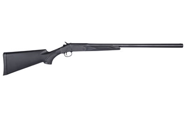Picture of  Stevens 22557 301  12 Gauge Break Open 3" 1Rd 26" Matte Black Single Shot Barrel, Matte Black Carbon Steel Receiver, Fixed Matte Black Synthetic Stock, Ambidextrous