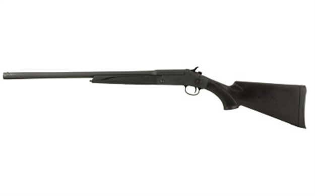 Picture of  Stevens 22559 301  Compact 20 Gauge Break Open 3" 1Rd 22" Matte Black Single Shot Barrel, Matte Black Carbon Steel Receiver, Fixed Matte Black Synthetic Stock, Ambidextrous 011356225597