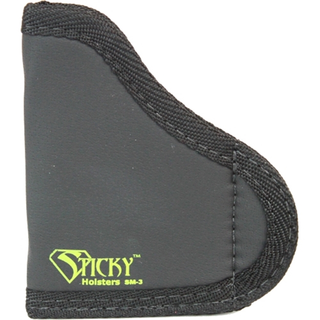Picture of  Sticky Holsters Sm3 Sm-3  Iwb Size 3 Black/Green Latex Free Rubber Fits .380 Semi-Auto W/Laser Fits UP TO 2.75" Barrel Ambidextrous 858426004023