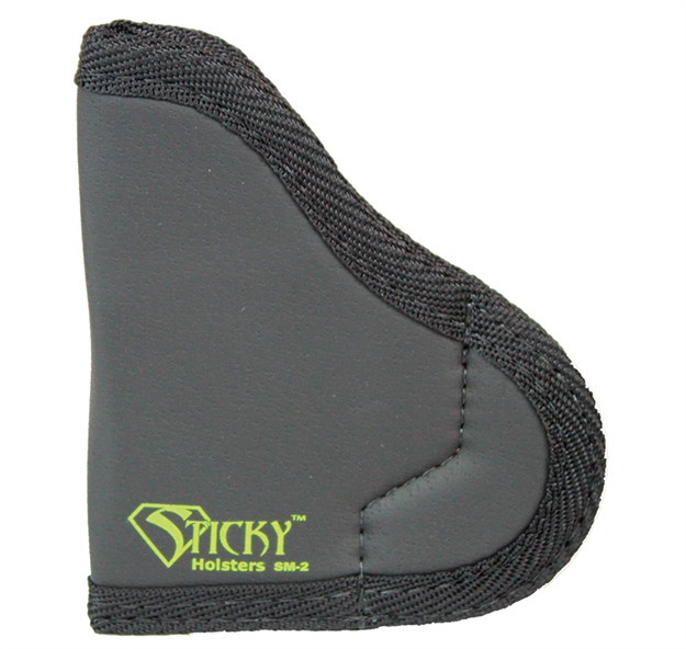 Picture of  Sticky Holsters Sm2 Sm-2  Iwb Size 2 Black/Green Latex Free Rubber Fits Ruger Lcp/.380 Semi-Auto/Taurus P238 Fits UP TO 2.50" Barrel Ambidextrous