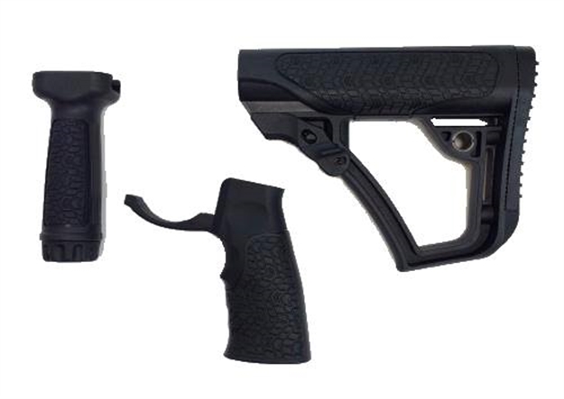 Picture of Daniel Defense 2810206145006 Collapsible Buttstock Pistol Grip/Vertical Foregrip Ar-15 Black Polymer 28-102-06145-006