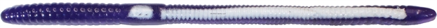 Picture of Stopper Bass Stopper Rigged Worm Weedless, 6", 3 Hooks, Purple/White