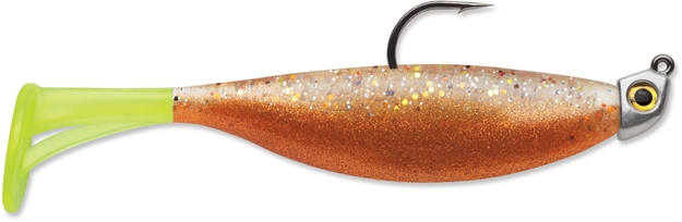 Picture of Storm 360Gt Largo Shad 3 Jig,  1/8 Oz, 3", #3/0 Hook, New Penny/Chartreuse Tail