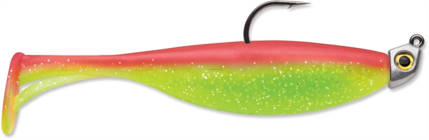 Picture of Storm 360Gt Largo Shad 4 Jig,  1/4 Oz, 4", #4/0 Hook, Electric Chicken