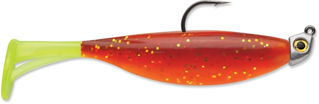 Picture of Storm 360Gt Largo Shad 4 Jig,  1/4 Oz, 4", #4/0 Hook, Rootbeer/Chartreuse Tail