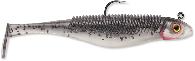 Picture of Storm 360Gt Searchbait Shad, Sinking, 3-1/2", 1/4Oz, #2/0 Hk, 1 Rigged Two Bodies, Smokin Ghost