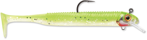 Picture of Storm 360Gt Searchbait Swimmer, 3.5", 1/8Oz Jig, #2/0 Hook, 1 Rigged/2 Bodies, Chartreuse Ice Sbs55ci-38J