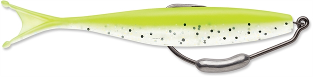 Picture of Storm 360Gt Trick Tail Minnow Hook, 1/8 Oz, 5", #4/0 Hook, Chartreuse Pearl Pepper