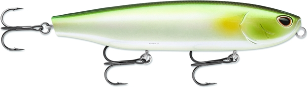 Picture of Storm Arashi Top Walker Topwater Lure W/Rattle, 5 1/8", 1 1/8 Oz, Pearl Ayu, Floating