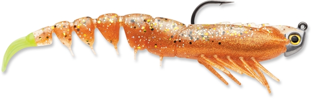 Picture of Storm Gt360 Shrimp Jig, 1/4 Oz, 4", #3/0 Hook, New Penny/Chartreuse Tail