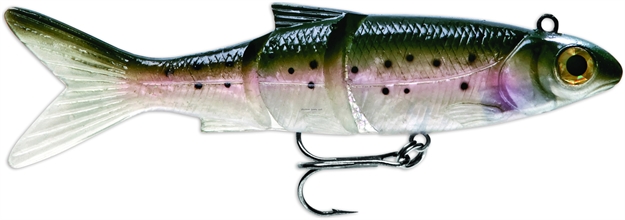 Picture of Storm Live Kickin' Minnow Segmented Swimbait, 4", 7/16 OZ Rainbow Trout, Sinking