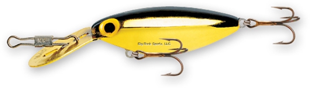 Picture of Storm Original Hot 'N Tot Crankbait, 2 1/2", 3/8 Oz, Metallic Yellow/Black Back, Floating