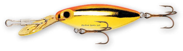 Picture of Storm Original Hot 'N Tot Crankbait, 2", 3/16 Oz, Metallic Gold/Fluorescent Red Back, Floating